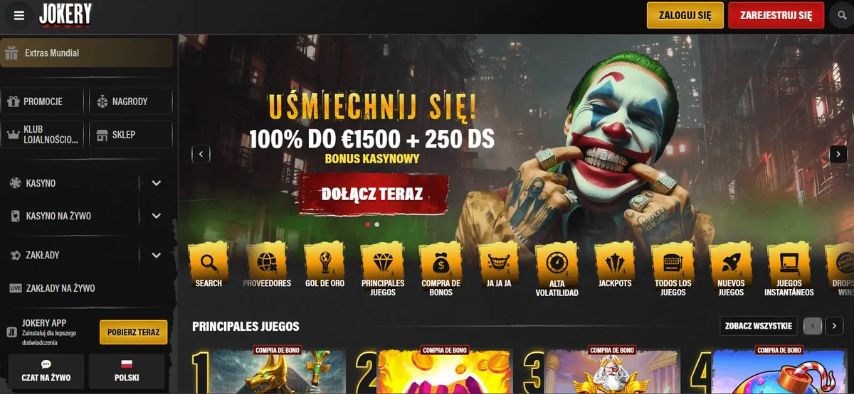 Jokery homepage kasyno z BLIK