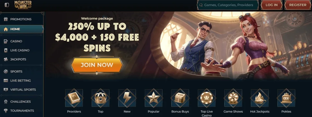 Monsterwin homepage kasyno online BLIK